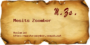 Mesits Zsombor névjegykártya
